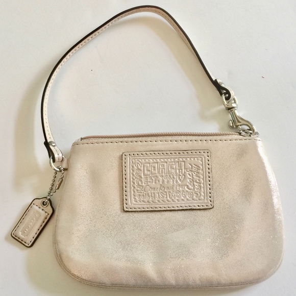 Coach Handbags - Coach Poppy Shimmer Wristlet